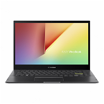 Laptop 2 in 1 ASUS VivoBook Flip 14 TP470EA cu procesor Intel® Core™ i5-1135G7, 14", Full HD, 8GB, 256GB SSD, Intel Iris Xᵉ Graphics, Windows 11 Home S, Indie Black