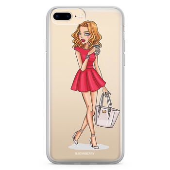 Bjornberry Shell Hybrid iPhone 7 Plus - Fashion Sketch Girl, 