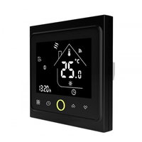 Termostat Techstar&reg Smart TH-20W Wireless 16A 3500W Google Home Alexa Tuya Senzor Pardoseala Negru