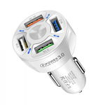 Incarcator Auto Techstar® T-14, 1 USB x QC3.0, Incarcare Rapida 3 USB x 2.4A, Alb, Techstar