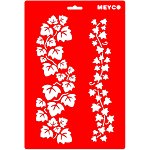 Sablon plastic ghirlanda frunze A4 Meyco 66041, Meyco