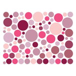 Set 100 autocolante Ambiance Round Stickers, roz, Ambiance