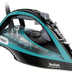 Fier de calcat cu abur Tefal FV9844E0 Ultimate Pure, 3200 W, rezervor 0.35 L, jet de abur 250gr/min, abur variabil 0-60 g/min, talpa Durilium AirGlide Autoclean, oprire automata, Micro-Calc Filter 2 in 1, negru & bleu Fier de calcat cu abur Tefal FV9844E0 Ultimate Pure, 3200 W, rezervor 0.35 L, jet de abur 250gr/min, abur variabil 0-60 g/min, talpa Durilium AirGlide Autoclean, oprire automata, Micro-Calc Filter 2 in 1, negru & bleu