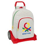 Ghiozdan cu Roți Benetton Pop Gri (30 x 46 x 14 cm), Benetton