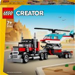 LEGO Creator - Camioneta cu platforma si elicopter (31146), LEGO