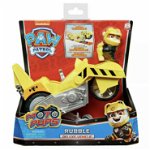 Spin Master Paw Patrol Moto Pups Rubbles Motorcycle, Toy Vehicle (Yellow, with Toy Figure), Spinmaster