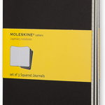 Set 3 carnete Moleskine Squared Cahier Journals - Black - Large | Moleskine, Moleskine