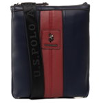Geantă crossover U.S. POLO ASSN. - Powell Flat Crossb. Bag BEUWL2887MVP Navy/Red 260