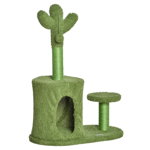 PawHut Arbore de Zgâriat în Formă de Cactus pentru Pisici, Funie de Sisal, Mingii, Culcuș, 78 cm, Verde | Aosom Romania, PawHut