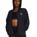 Hanorac femei UNDER ARMOUR UA Rival Terry OS FZ Hooded, marimea L, negru