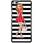 Bjornberry Cauza Huawei P8 Lite - Moda Sketch Dam Red, 