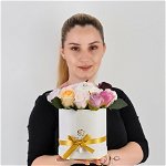 Set cadou , Trandafiri de sapun , cutie medie , Ilona 9, Magazin Traditional