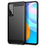 Husa de protectie, Carbon Case, Huawei P Smart (2021), Negru, OEM