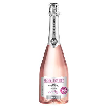 Vin spumant demisec rose, fara alcool, Rosé, 750ml, Casa Petru, Casa Petru