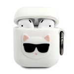 Husa Protectie Karl Lagerfeld Pentru Airpods 1/2 , Alb -94462