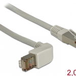 CABLU RJ45 CAT.6A SSTP UNGHI/DREPT 2M, DELOCK 83646