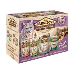 Carnilove Multipack, 4 arome, pachet mixt, plic hrană umedă fară cereale pisici, (în sos), 12 x 85g, Carnilove