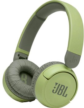 Casti on-ear wireless Bluetooth, JBL, JR310BT, pentru copii, Verde/Gri
