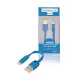 Cablu de incarcare si sincronizare Apple Lightning tata - USB A tata, 0.6m, albastru, Sweex