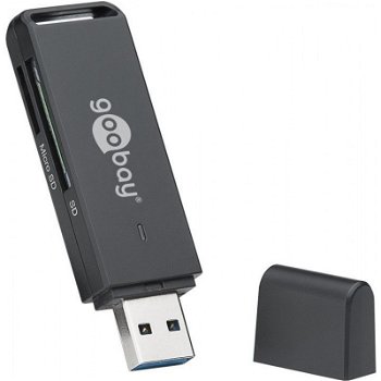 Cititor de Card SD/microSD USB 3.0 Negru, Goobay