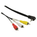 Cablu Jack AV 3.5 mm cable, Jack AV 3.5 mm tata - 3x RCA tata, 2.00 m, negru