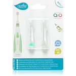 Nuvita Sonic Clean&Care Replacement Brush Heads Capete de schimb pentru baterie sonic periuta de dinti pentru bebeluși Sonic Clean&Care Small Green/White 3 m+ 2 buc, Nuvita