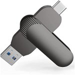 Stick de memorie DUAL USB 3.0 Tipe- C Vansuny, gri, 128 GB