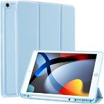 Husa de protectie cu suport pentru iPad SIWENGDE, TPU, albastru, 10,2 inchi, 