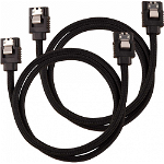Premium Sleeved SATA 6Gbps 60cm Cable — Black, Corsair