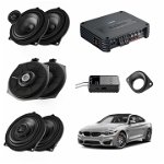 Pachet sistem audio Plug&Play Audison dedicat BMW K4E X4E + Amplificator SR 4.300 520W + Conectica dedicata, Audison