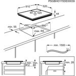 Plită inducţie Bridge 90 cm Negru EIV9467