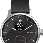 Smartwatch Withings ScanWatch, Display OLED, Bluetooth, Carcasa Otel, Bratara Silicon 42mm, Bluetooth, Rezistent la apa, Android/iOS (Negru)