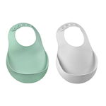 Set 2 bavete silicon Beaba Light MistSage Green, BEABA