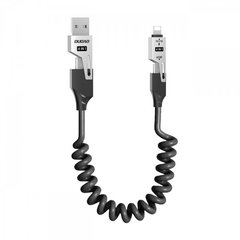 Dudao Cablu Date si Incarcare USB-A / USB-C - Lightning / USB-C Dudao L20 Pro, 65W, 1.5m, Negru, Dudao