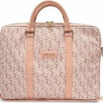 Guess Geanta laptop, Guess G Cube, 16'', piele, sintetica, poliester, nailon, Roz, Guess