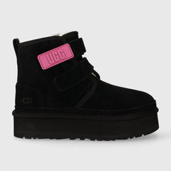 UGG cizme de zapada din piele intoarsa K NEUMEL PLATFORM culoarea bej, Ugg
