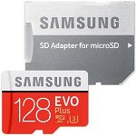 Card de memorie Samsung EVO Plus MB-MC128GA/EU, micro SDHC UHS-I 128GB (Clasa 10), 95MB/s, Waterproof + Adaptor SD