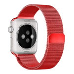 Curea Apple Watch, Milanese Loop, Compatibila cu Apple Watch 1/2/3/4, 38mm, Rosu, REDMobile