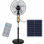 Ventilator solar cu suport pentru podea,lampa LED si lumina anti tantar si USB pt. incarcare telefon, 