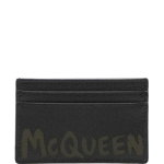 Alexander McQueen ALEXANDER MCQUEEN Logo leather credit card case BLACK, Alexander McQueen