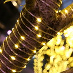 Ghirlanda Luminoasa Decorativa 10m cu 100 LEDuri Tip Furtun, Lumina Calda, de Exterior, Tenq.ro
