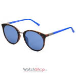 Guess, Ochelari de soare pantos, unisex, cu lentile oglinda, Albastru royal, 52-20-135 Standard