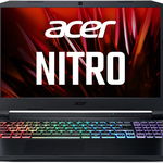 Laptop gaming ACER Nitro 5 AN515-41, 17.3" Full HD 144Hz, AMD® Ryzen™ 7 5800H, 16GB RAM, SSD 512GB, nVidia GeForce RTX 3070, Fara sistem de operare, Shale Black