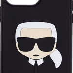 Husa de protectie telefon pentru iPhone 14 Pro Max Karl Lagerfeld, negru, piele artificiala, 6,7 inchi