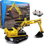 Set constructie excavator cu senile, CaDA, cu telecomanda, 544 piese, Double Eagle