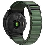 Accesoriu smartwatch Nylon Pro compatibila cu Garmin Fenix 3/5X/3HR/5X Plus/6X/6X Pro/7X Green, TECH-PROTECT