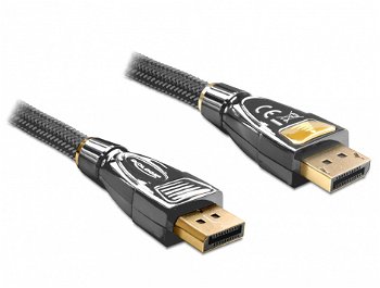 Cablu DisplayPort v1.2 4K Ultra HD 60Hz Premium T-T 1m, Delock 82770, Delock