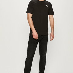 Puma tricou din bumbac barbati, culoarea rosu, neted, Puma