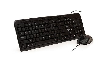 KIT Tastatura si Mouse Spacer SPDS-1691 cu fir, USB, tastatura multimedia „SPKB-169" + mouse optic „SPMO-M11", black, „SPDS-1691", SPACER