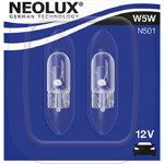 Bec auto 12 V, 5 W, soclu W2.1x9.5d, alb-neutru, 2 buc., Neolux Standard W5W, Neolux